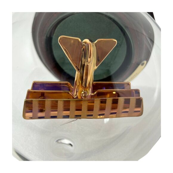 Vintage Mayflower Glass Sculpture Red Baron Airplane Globe Dome 4.5" Tall Decor - Picture 11 of 16